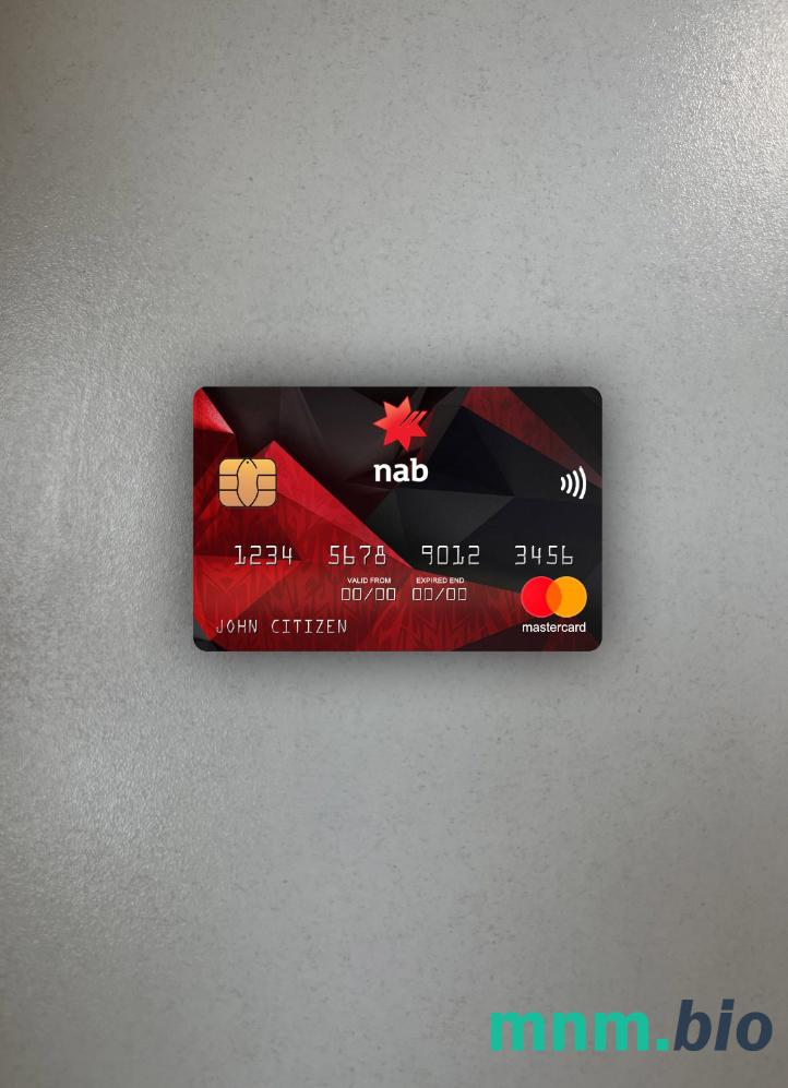 USA NAB bank wygląd zdjęcia mastercard skan PSD + zdjęcie